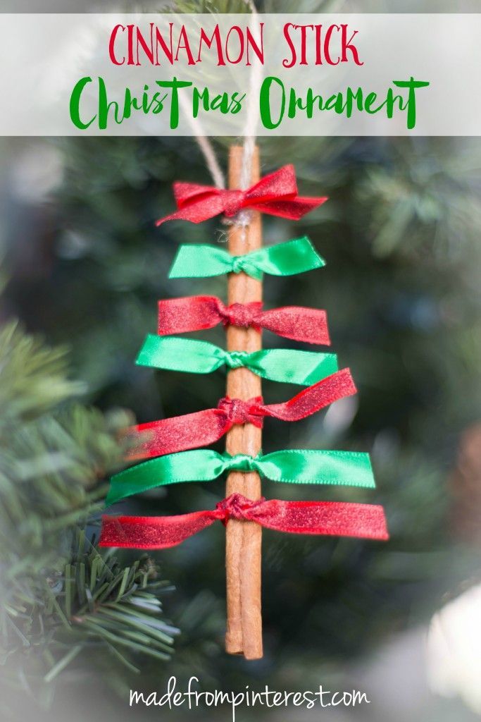 Quick and easy to make, these Cinnamon Stick Christmas Ornaments will add a darlin