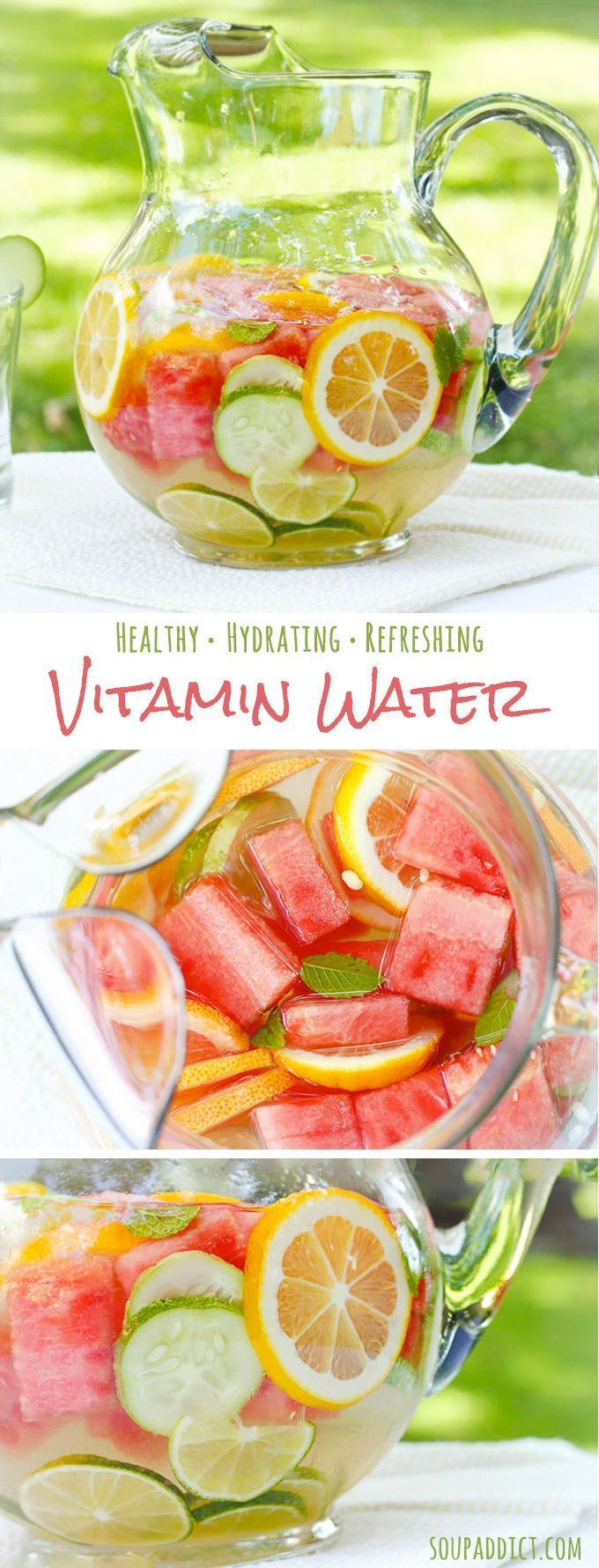 Refreshing, nourishing fruit and herb infused water – great for hydrating on hot s