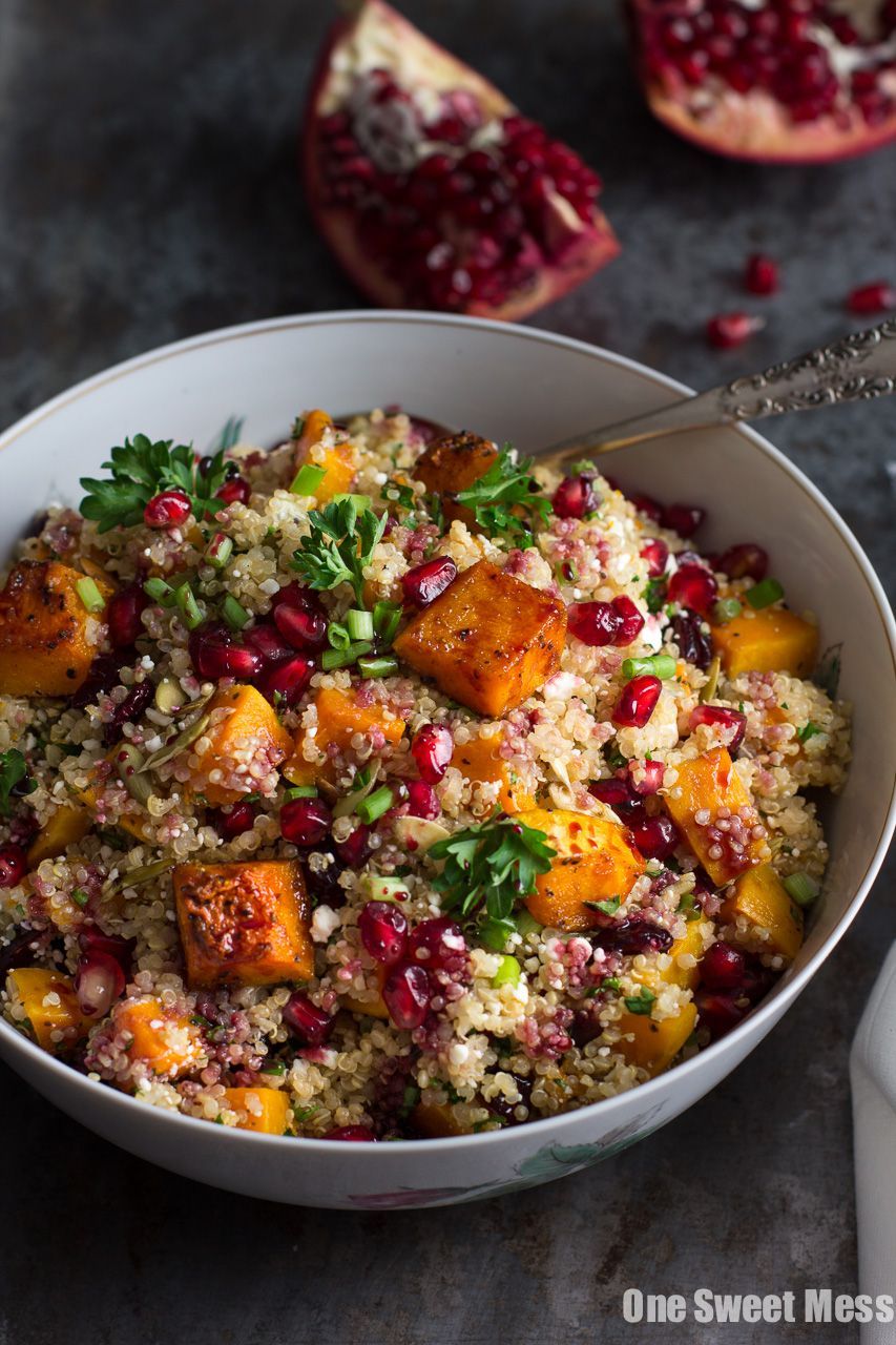 Roasted Butternut Squash Quinoa Salad: This fall salad is healthy, naturally glute