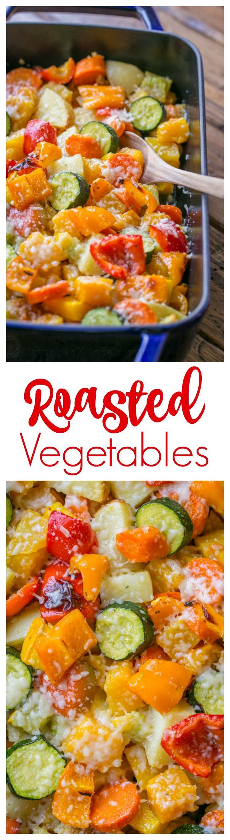 Roasted Vegetables uses the best of Fall veggies: butternut squash, potatoes, zucc