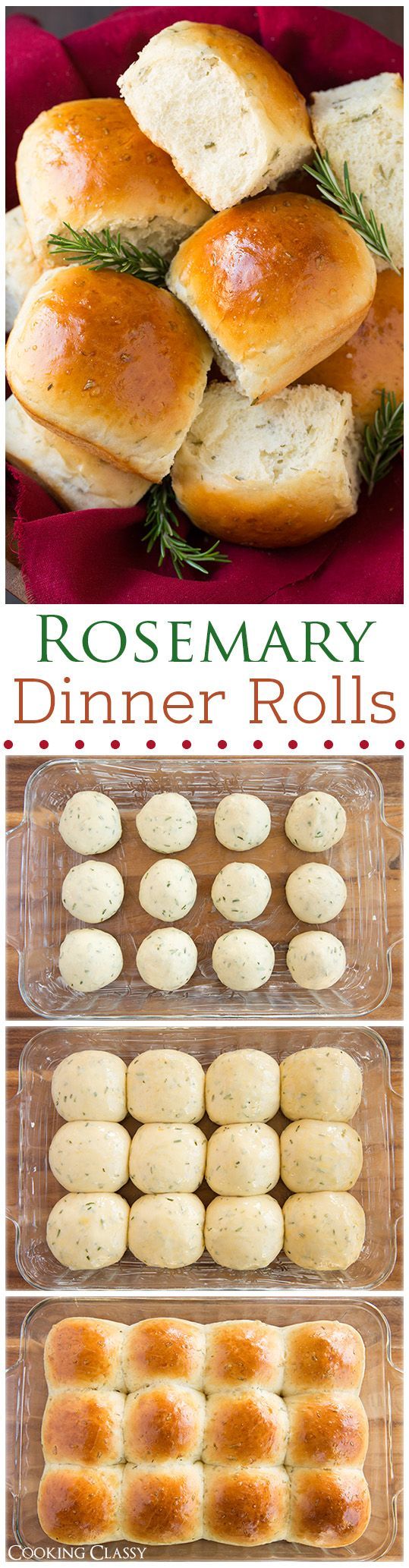 Rosemary Dinner Rolls – These rolls are heavenly! Light and fluffy and full of fre