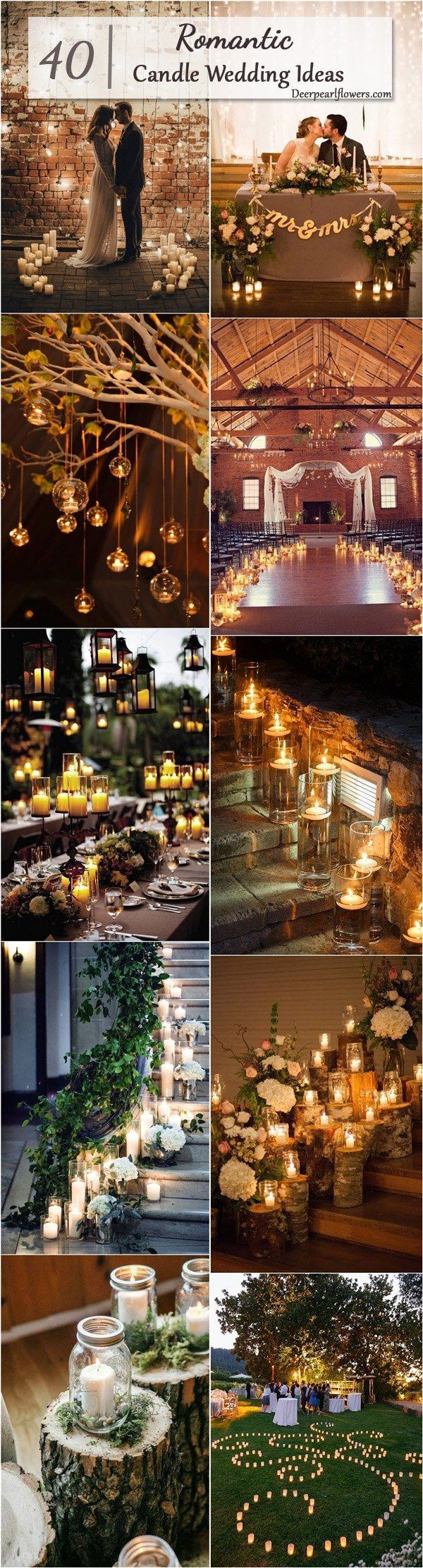 Rustic Country Wedding Ideas with Candles / www.deerpearlflow…