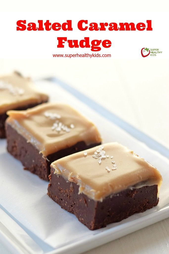 Salted Caramel Fudge – Chocolate fudge with a gooey salted caramel topping. www.su