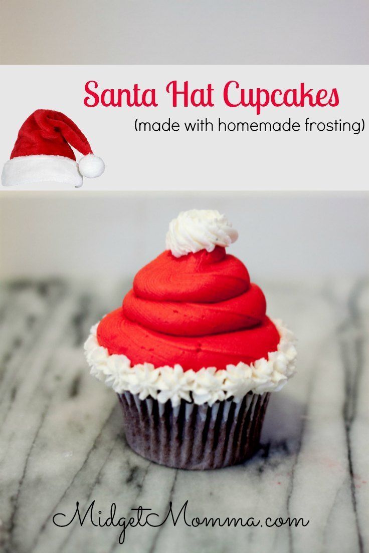 Santa Hat Cupcake. These Sanata hat cupcakses are easy to make, make with your fav