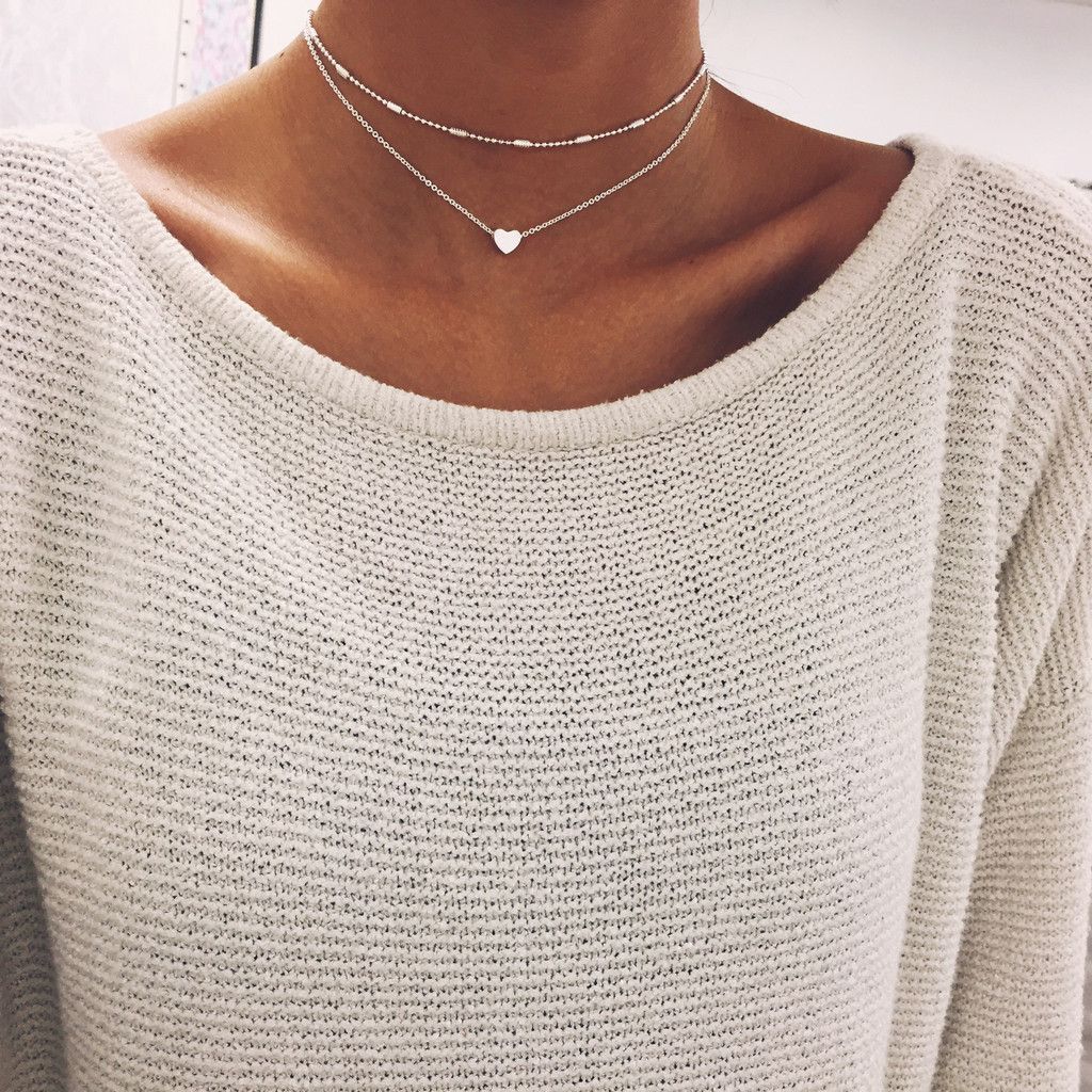 Silver Heart Chain Choker | Stargaze Jewelry Seriously in love with this choker! W