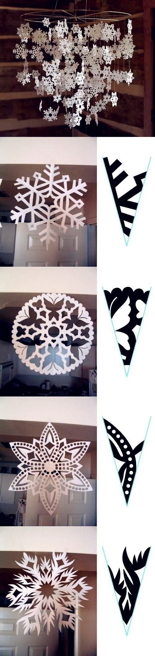Snowflake Paper Patterns DIY Christmas
