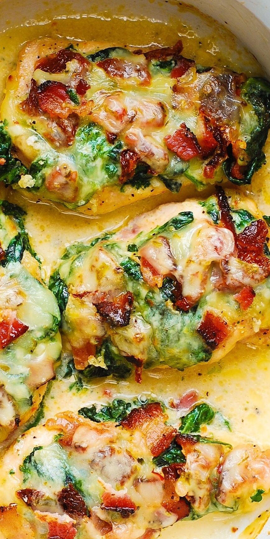 Sun-Dried Tomato, Spinach, and Bacon Chicken