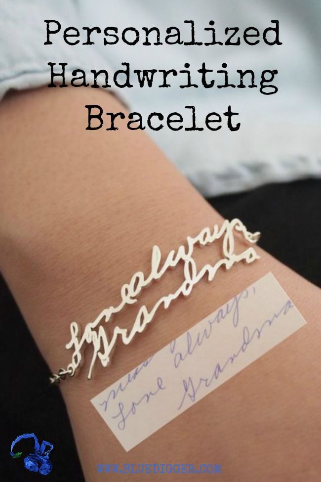 Sweet memories of Grandmas handwriting? Keep them forever with this bracelet!