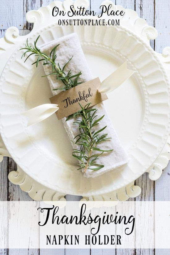 Thanksgiving Napkin Rings | Free Printable | Includes a free printable to make the