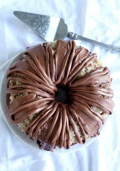 This is the Best German Chocolate Bundt Cake ever! Made with chocolate cream chees