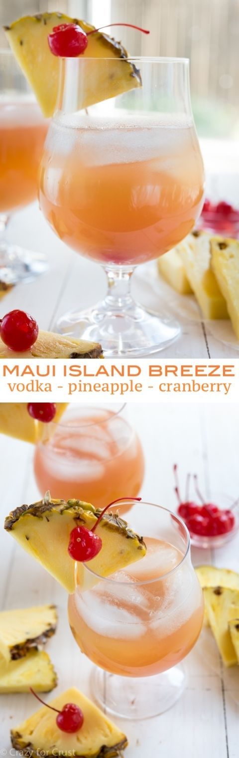 This Maui Island Breeze Cocktail recipe is the perfect blend of vodka, pineapple,