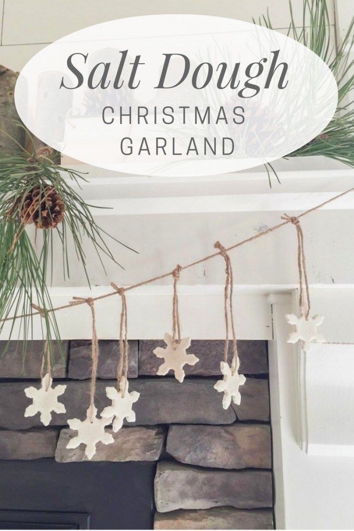 This salt dough Christmas garland is so easy to make.  Involve the kids!