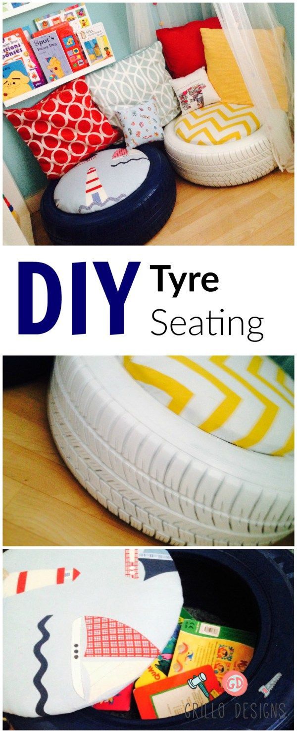 This tire seating would look great in the garden classroom theme classroom. DIY