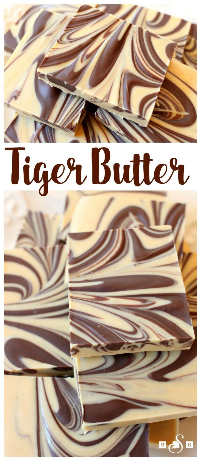 Tiger Butter Fudge – a simple but indulgent fudge recipe that requires only 3 ingr