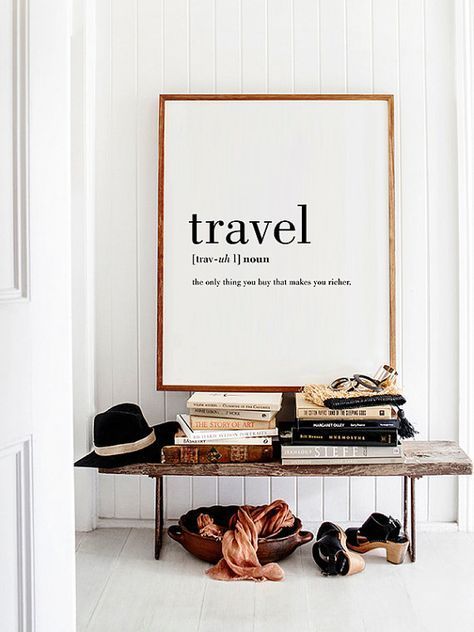 Travel Definition Printable Travel Quote Word Poster by printabold