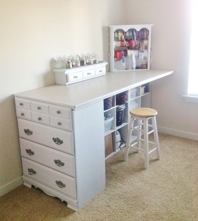Turn a Old Dresser into a Craft Station…these are the BEST Upcycled & Repurp