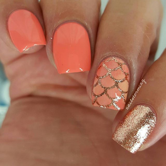 WEBSTA @ nailstorming – Rosé Mermaid. –Products used:Rose gold: “Halcyon&qu