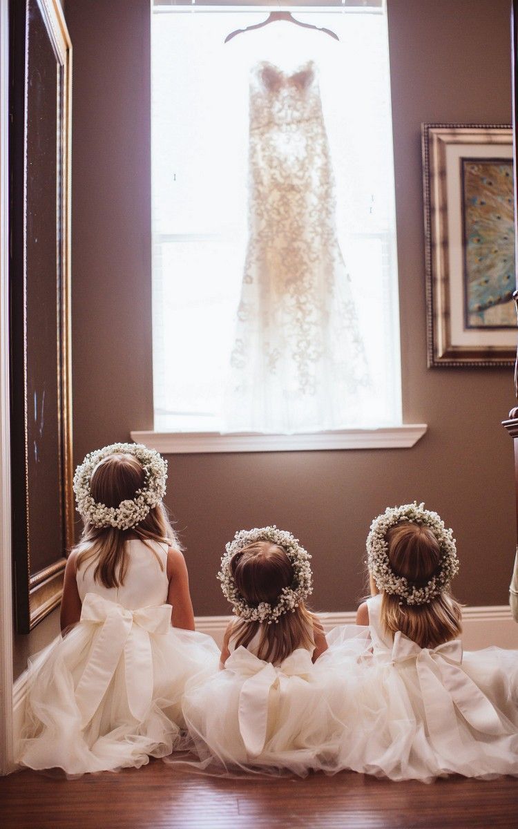 When the little ones dream of that dress! Love this photo! Shabby Chic Elegant Wed