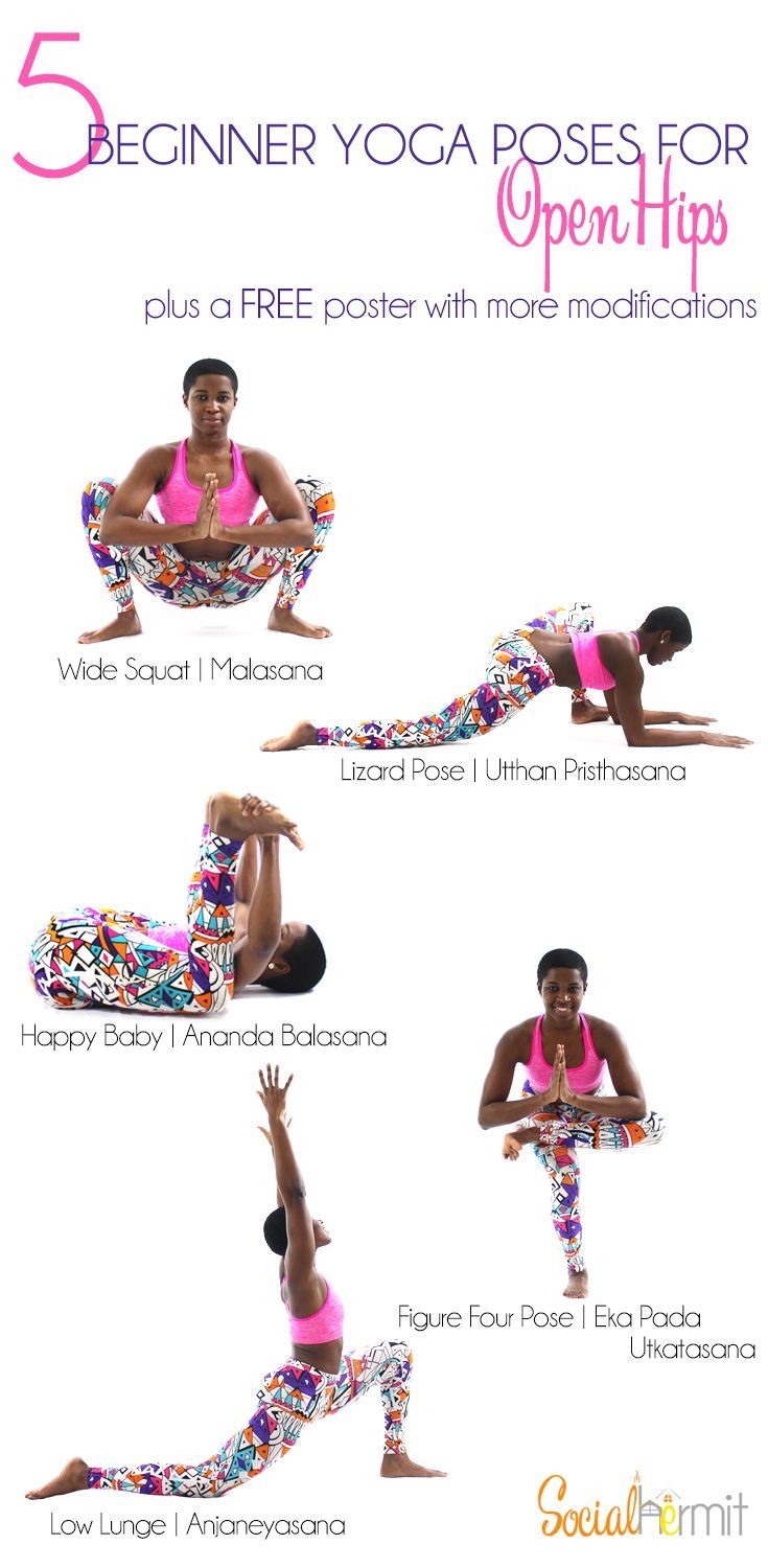 Yoga for Beginners: Check out these beginner yoga poses for more open hips. Click