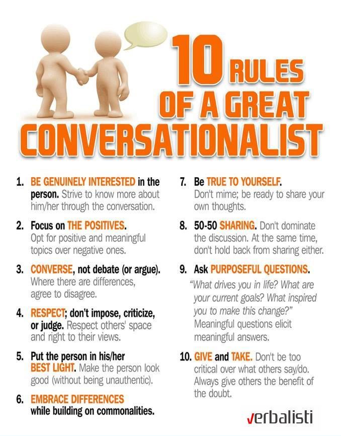 10 Rules Of A Great Conversationalist Pictures, Photos, and Images for Facebook, T