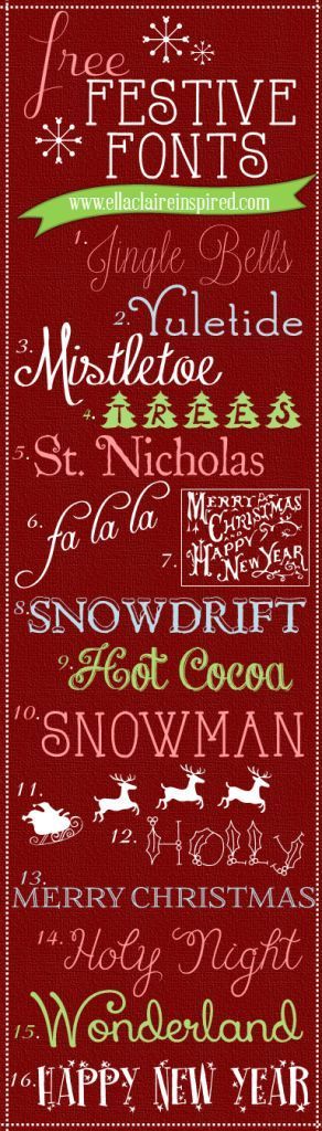 100 Best Holiday Free Fonts | Free Font Friday