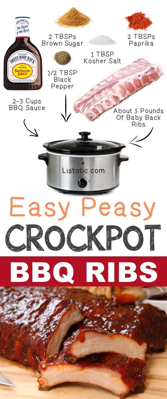 #2. Easy Crockpot BBQ Ribs | 12 Mind-Blowing Ways To Cook Meat In Your Crockpot