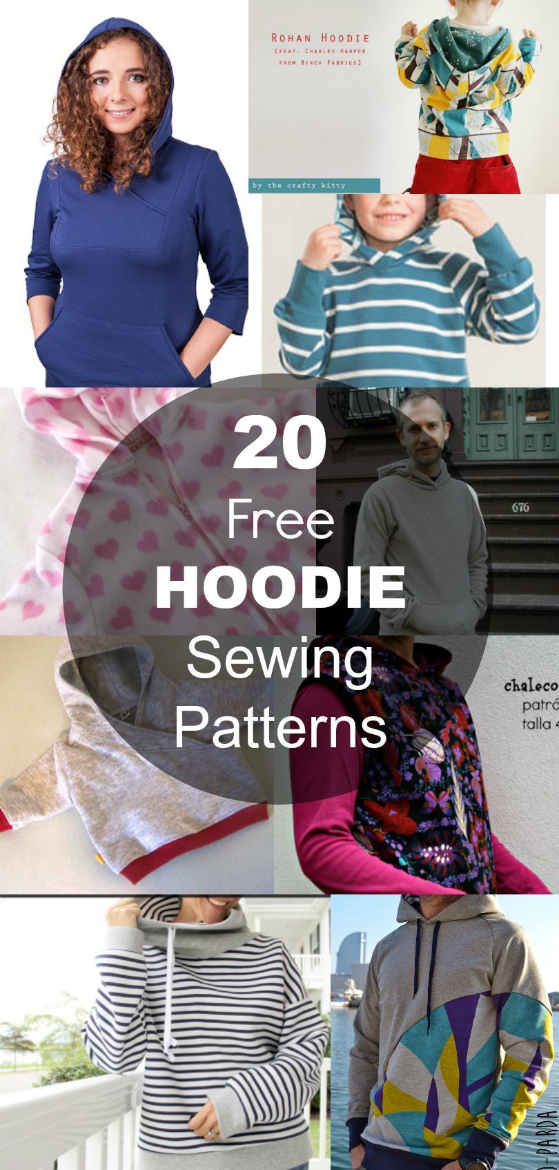 20 Hoodie Free Printable Sewing Patterns: Get access to 20 options to create a Hoo