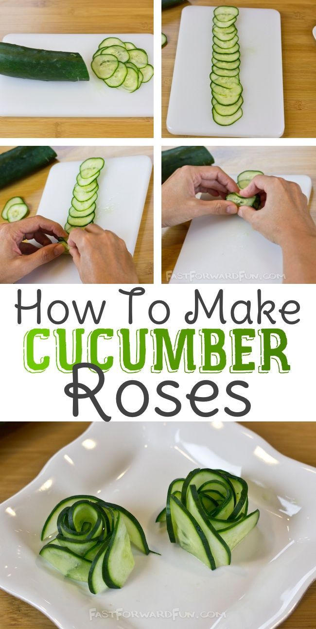 3 Super Fun and Easy Ways To Cut A Cucumber (awesome video tutorial) I LOVE these!