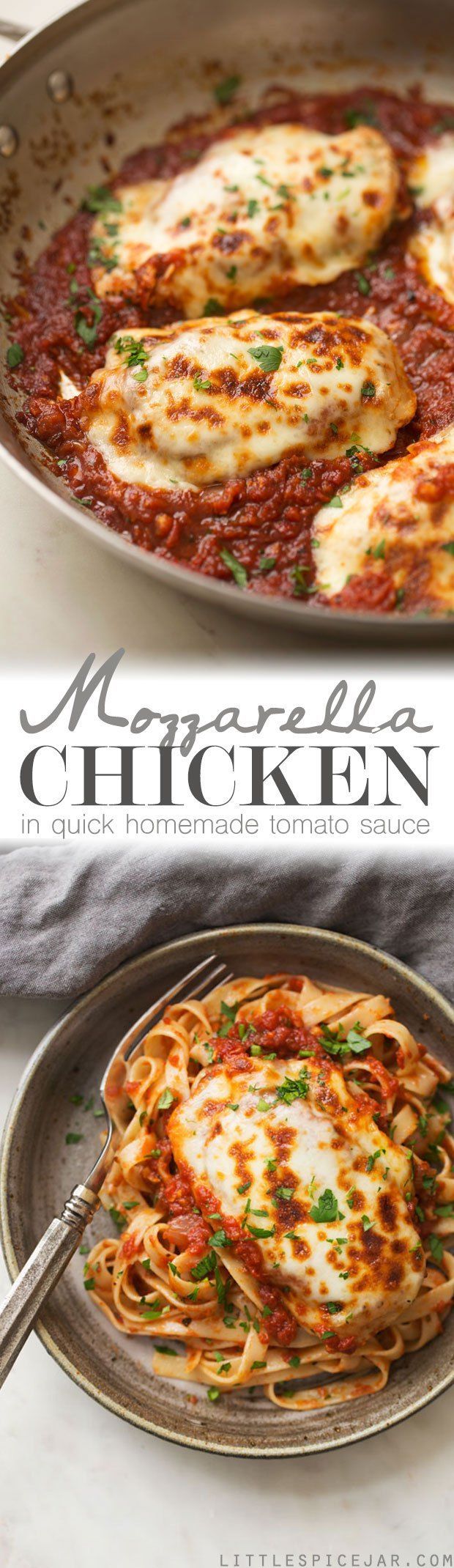 30 Minute Mozzarella Chicken in Tomato Sauce Recipe | Little Spice Jar