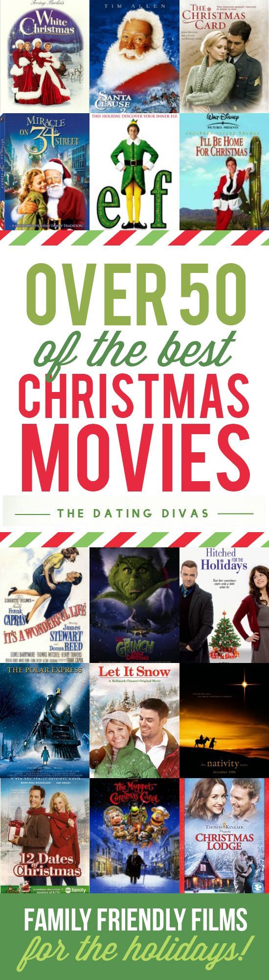 50 of the best Christmas movies all in one place! These are family-friendly films