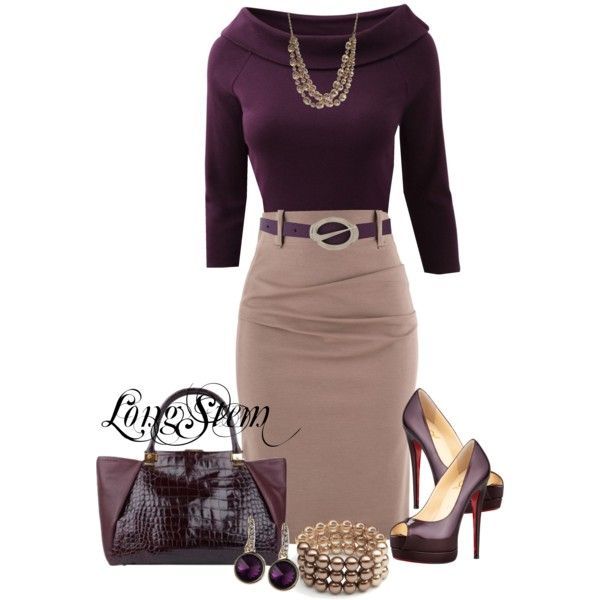 A fashion look from November 2013 featuring off the shoulder tops, brown skirt and