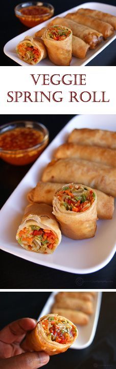 A wonderful appetizer from the Asian cuisine with lots of veggie goodness. Crispy