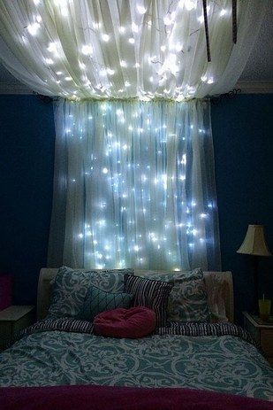 Add some string lights to create an extra whimsical effect. | 14 DIY Canopies You