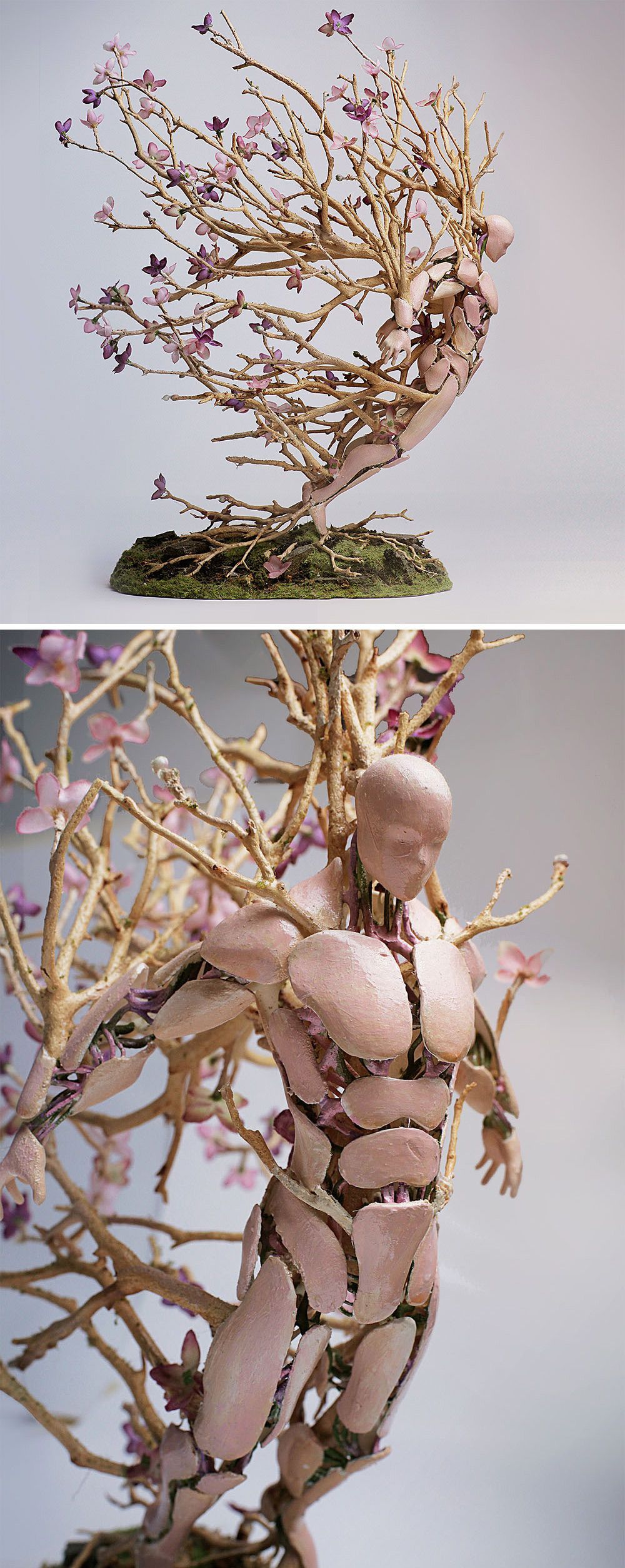 Assembled Figurines by Garret Kane Appear to Burst with the Seasons
