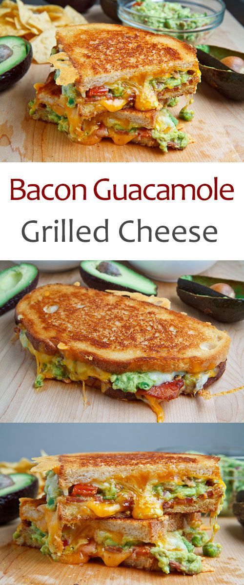 Bacon Guacamole Grilled Cheese Sandwich- this grown up grilled cheese combines all