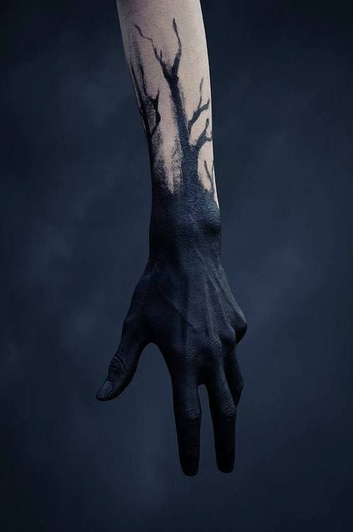 black, tattoo, and hand image