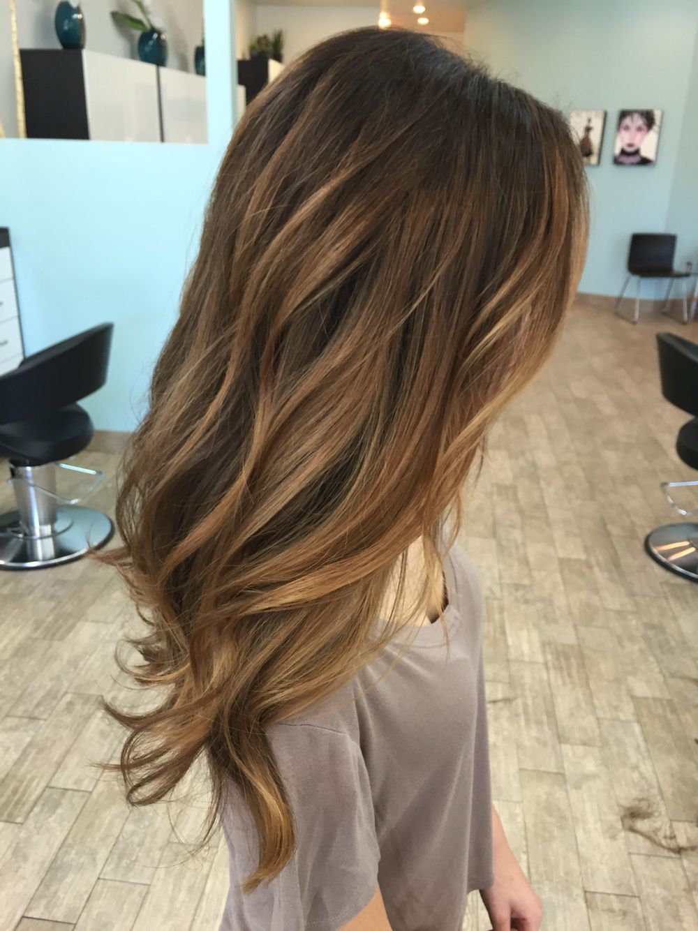 Brown balayage done by Roxy at Rowdy Hair