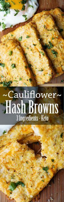 Cauliflower Hash Browns bursting with cheese! Keto breakfast taken to the next lev
