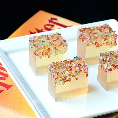champagne jello shots with Pop Rocks…hello New Years Eve party!