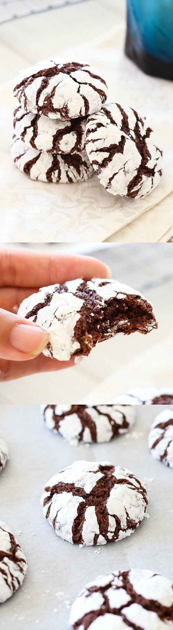 Chocolate Crinkle Cookies – the perfect holiday and Christmas cookies recipe. Home