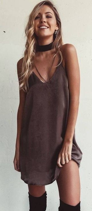 Chocolate Slip Dress