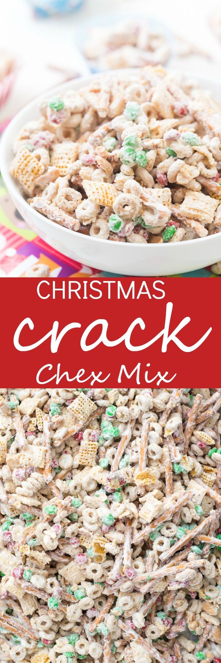 Christmas Crack Chex Mix is a family-favorite filled with Chex mix, cheerios, salt