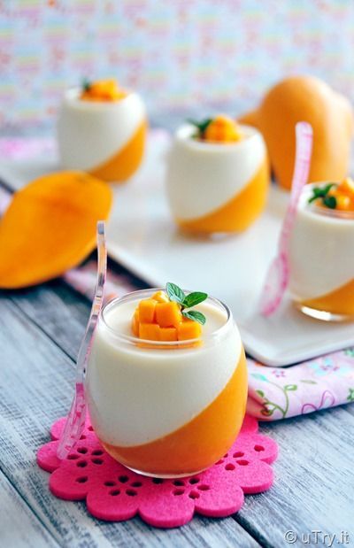 Come learn How to Make Mango Panna Cotta with video tutorial.  A quick and easy de