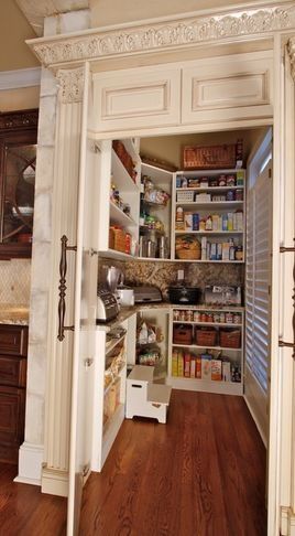 counter inside pantry to store appliances i think this is my favorite idea