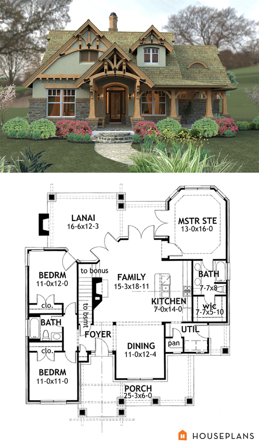 craftsman mountain house plan and elevation 1400sft houseplans # 120-174
