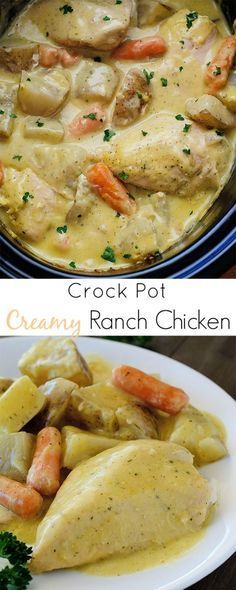 Creamy Ranch Chicken in the Crockpot Made this last night. Next time I would use 1