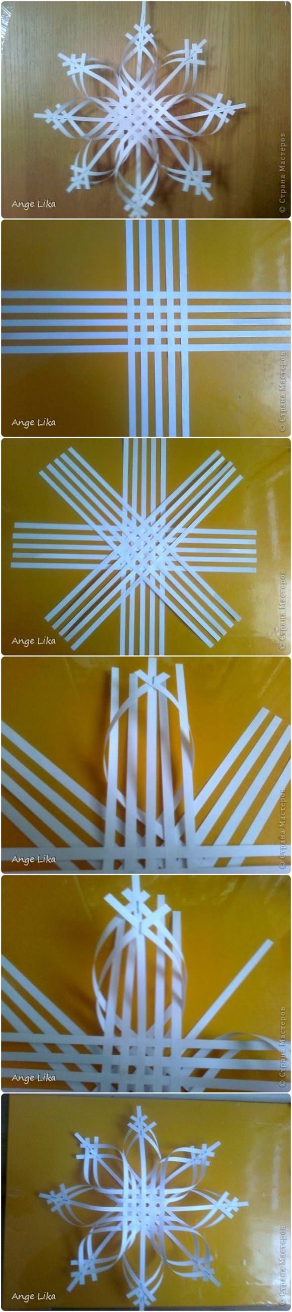 DIY 3D Paper Snowflake Christmas Ornament