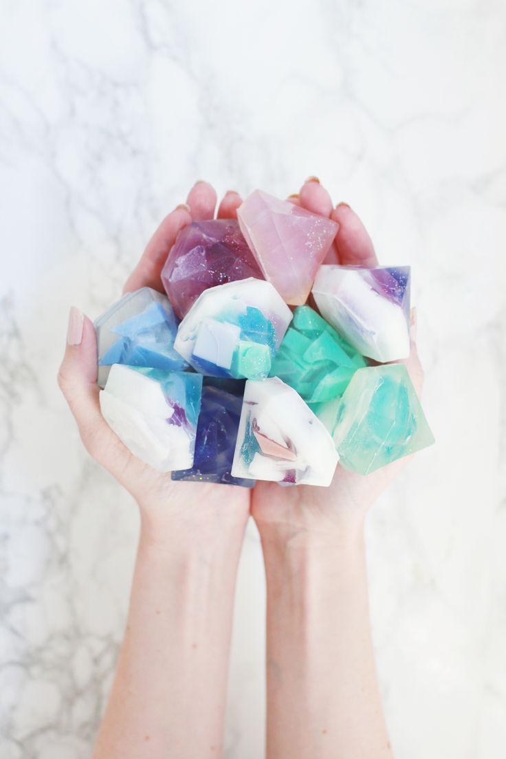 DIY Gemstone soap- cool for craft and bath time!