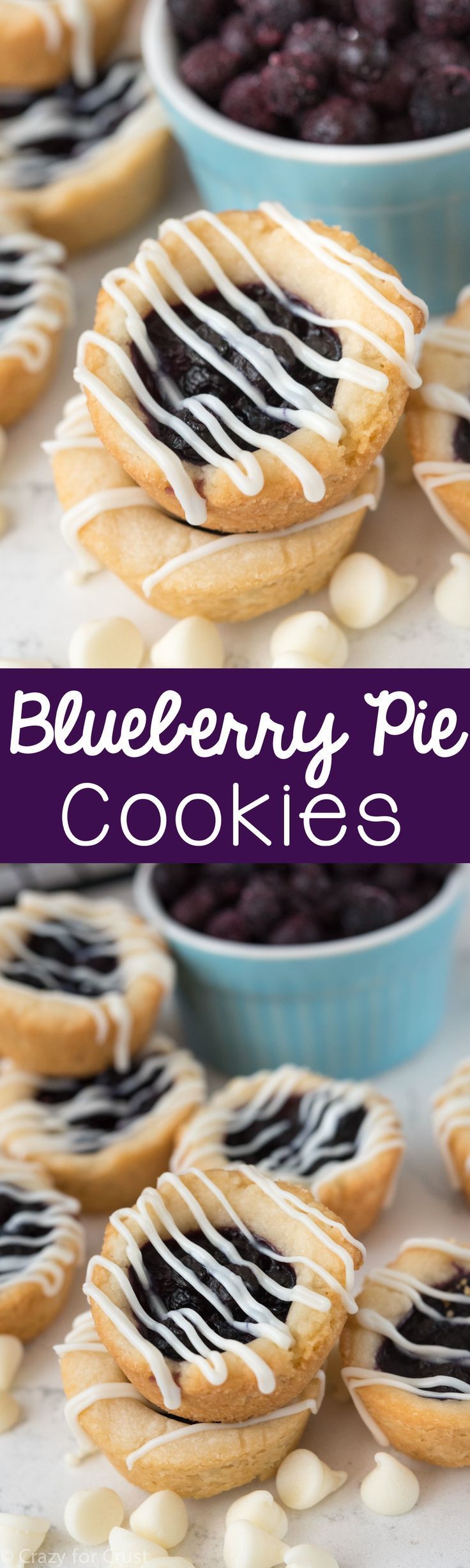 Easy Blueberry Pie Cookies – a shortbread cookie filled with blueberry pie! This r