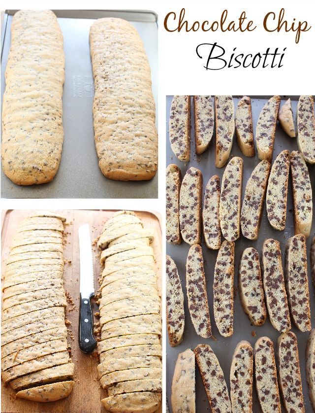 Easy to make homemade Chocolate Chip Biscotti! These are the perfect midnight snac